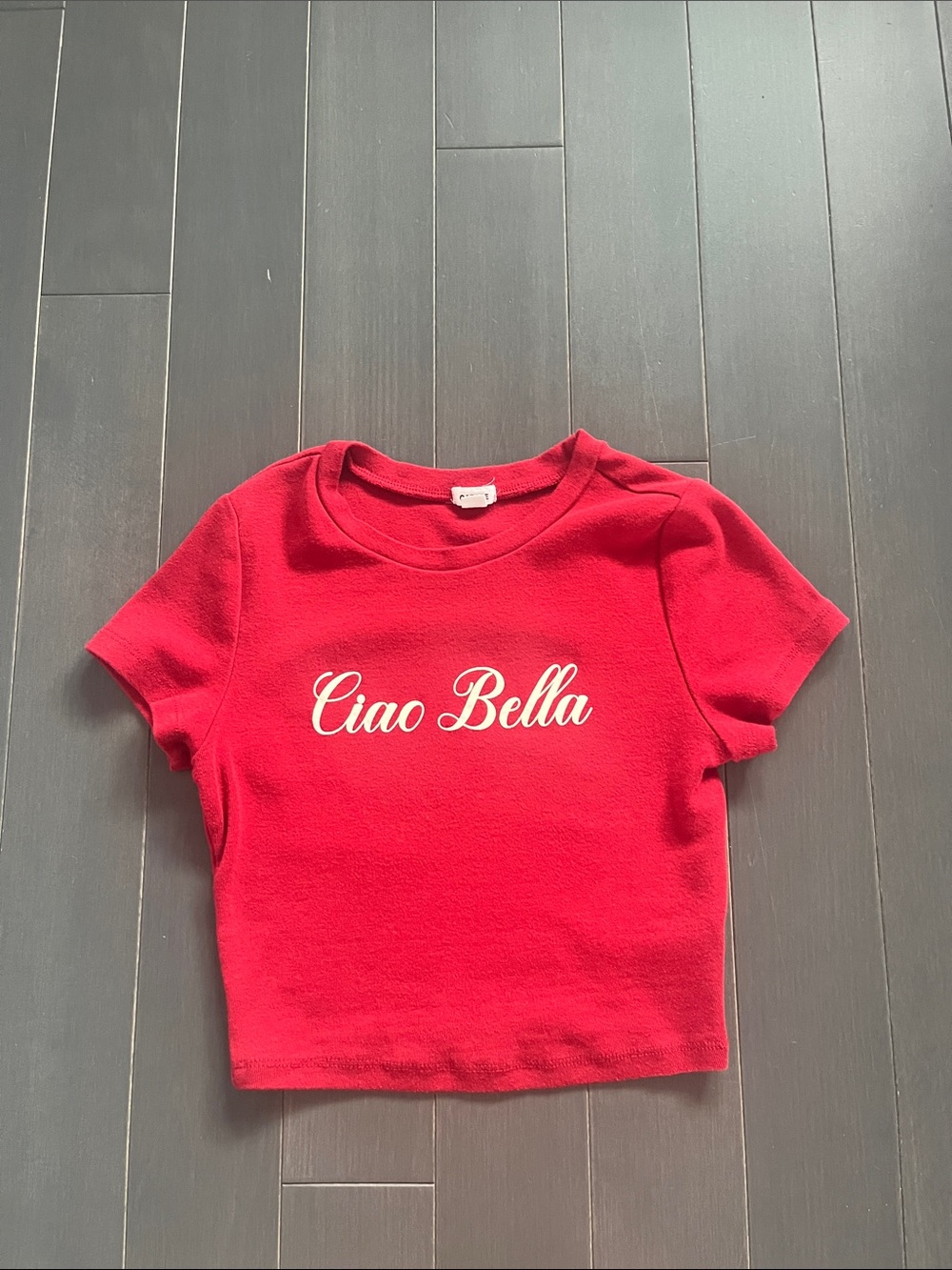 Garage red ciao bella baby tee